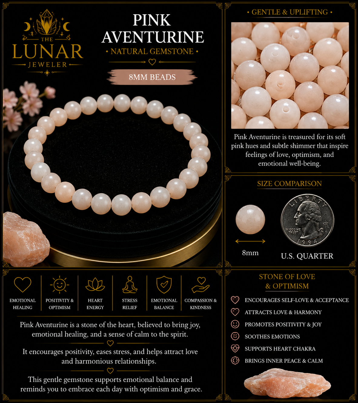 Pink Aventurine Bracelet – 7.5