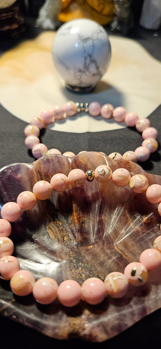 Pink Howlite Bracelet