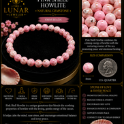 Pink Shell Howlite Bracelet – 7.5