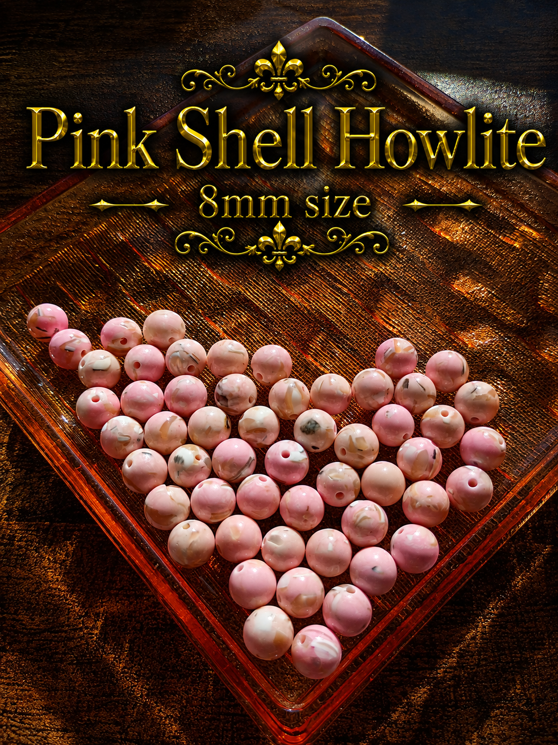 Pink Shell Howlite Bracelet – 7.5