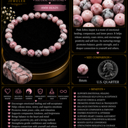 Pink Zebra Jasper Bracelet – 7.5