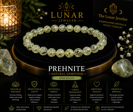 Prehnite Bracelet – 7.5" Elastic Bracelet