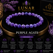 Purple Agate Bracelet – 7.5