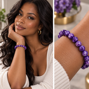 Purple Agate Bracelet – 7.5