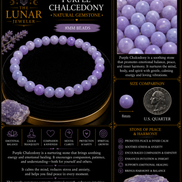 Purple Chalcedony Bracelet – 7.5