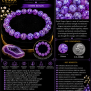 Purple Dragon Agate Bracelet – 7.5