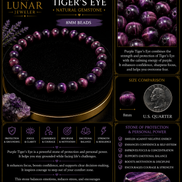 Purple Tiger's Eye Bracelet – 7.5