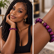 Purple Tiger's Eye Bracelet – 7.5