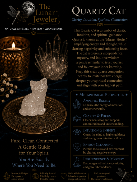 Hand-Carved Crystal Cats – Natural Gemstone Cat Carvings