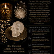 Crystal Skull Carving – Hand-Carved Natural Gemstone Skull