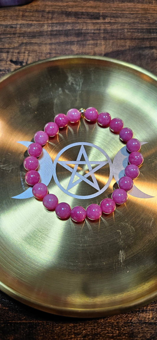 Rhodochrosite Bracelet Heart Healing & Self-Love Jewelry