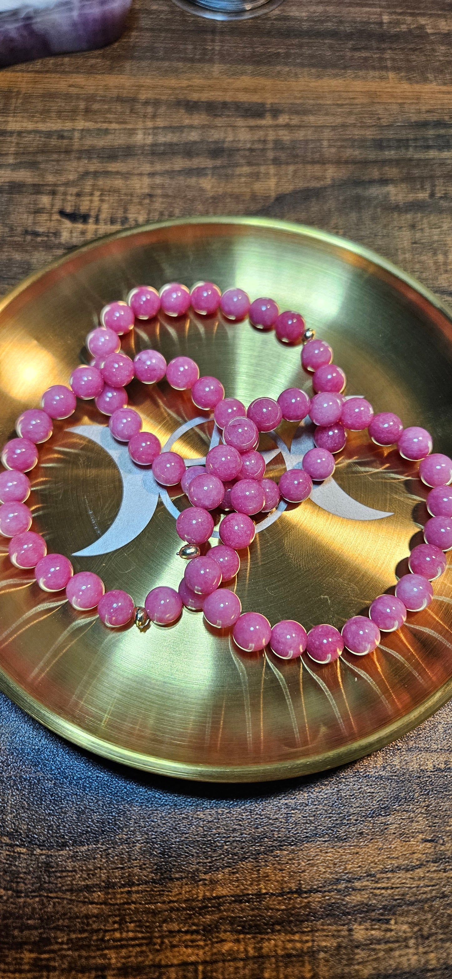 Rhodochrosite Bracelet Heart Healing & Self-Love Jewelry