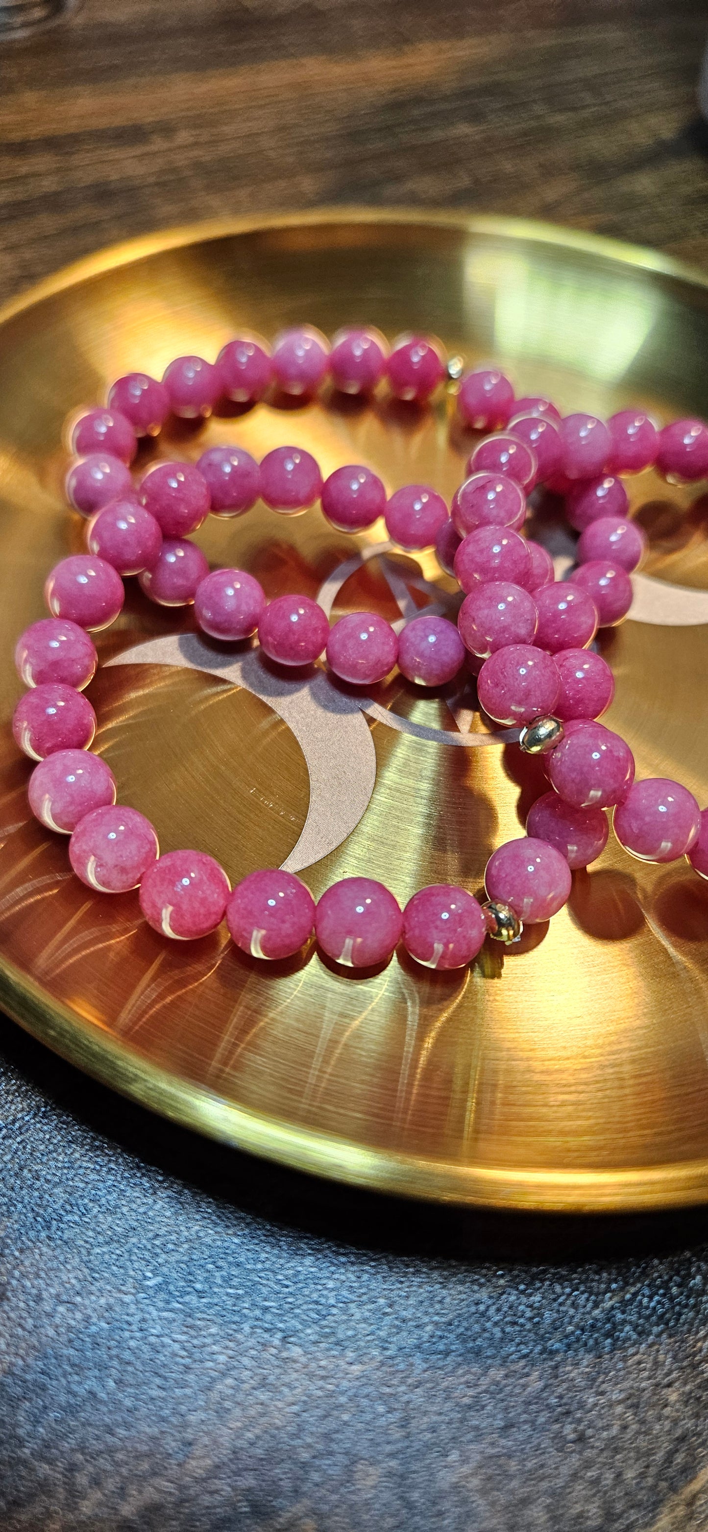 Rhodochrosite Bracelet Heart Healing & Self-Love Jewelry