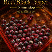 Red & Black Jasper Bracelet – 7.5