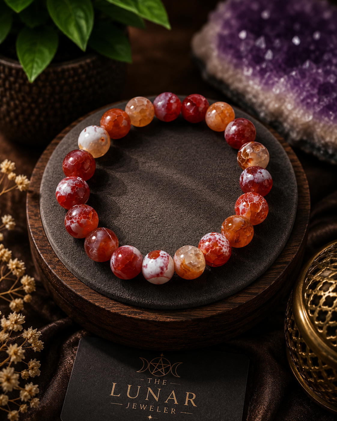 Red Fire Agate Bracelet – 7.5