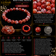 Red Fire Agate Bracelet – 7.5