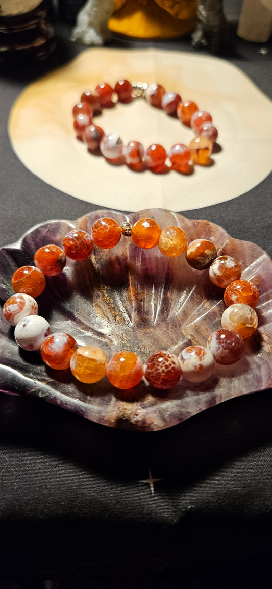 Red Fire Agate Bracelet