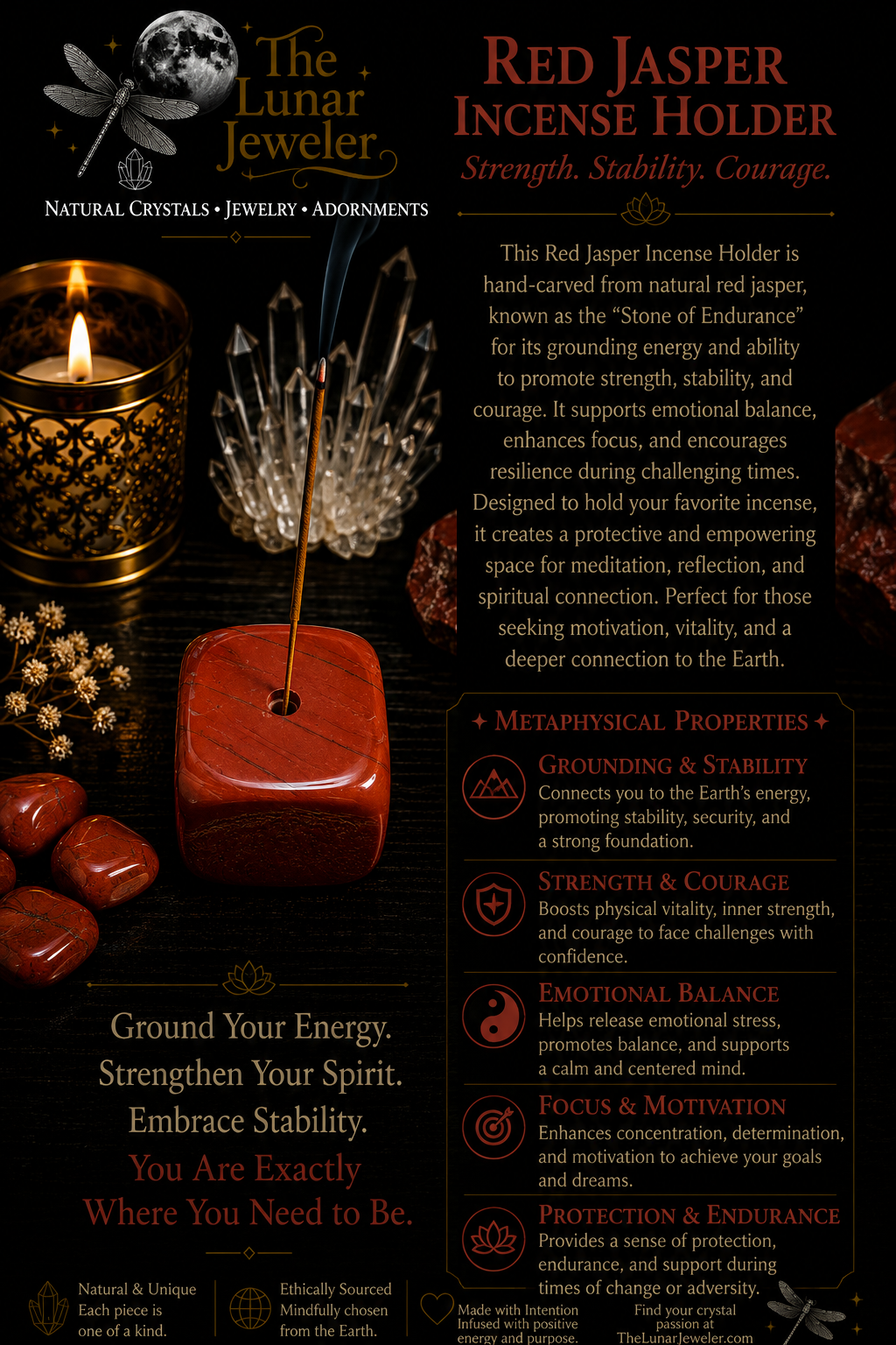 Crystal Incense Holders – Natural Gemstone Incense Burners