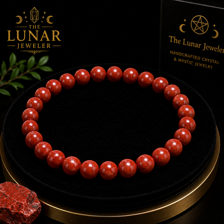 Red Jasper Bracelet – 7.5" Elastic Bracelet