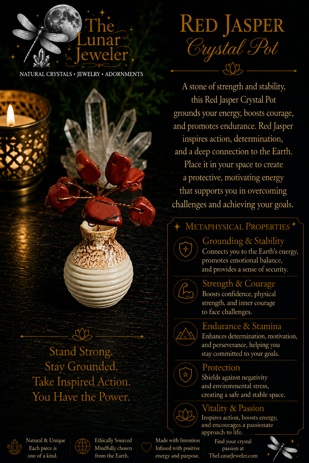 Crystal Potted Plant – Handcrafted Gemstone Tree Décor