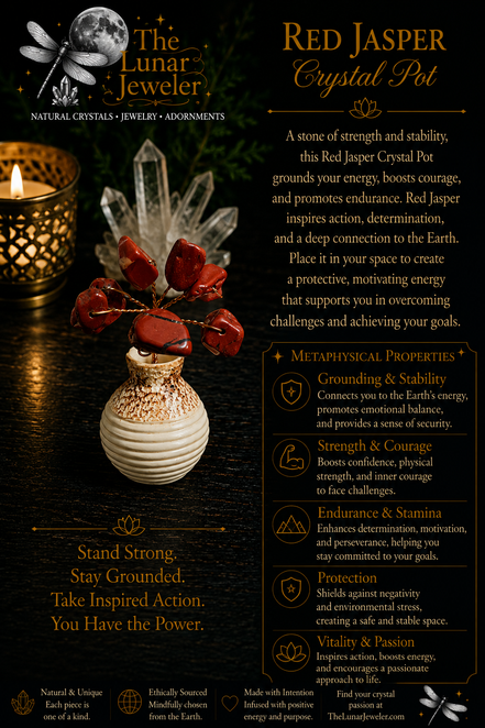 Crystal Potted Plant – Handcrafted Gemstone Tree Décor