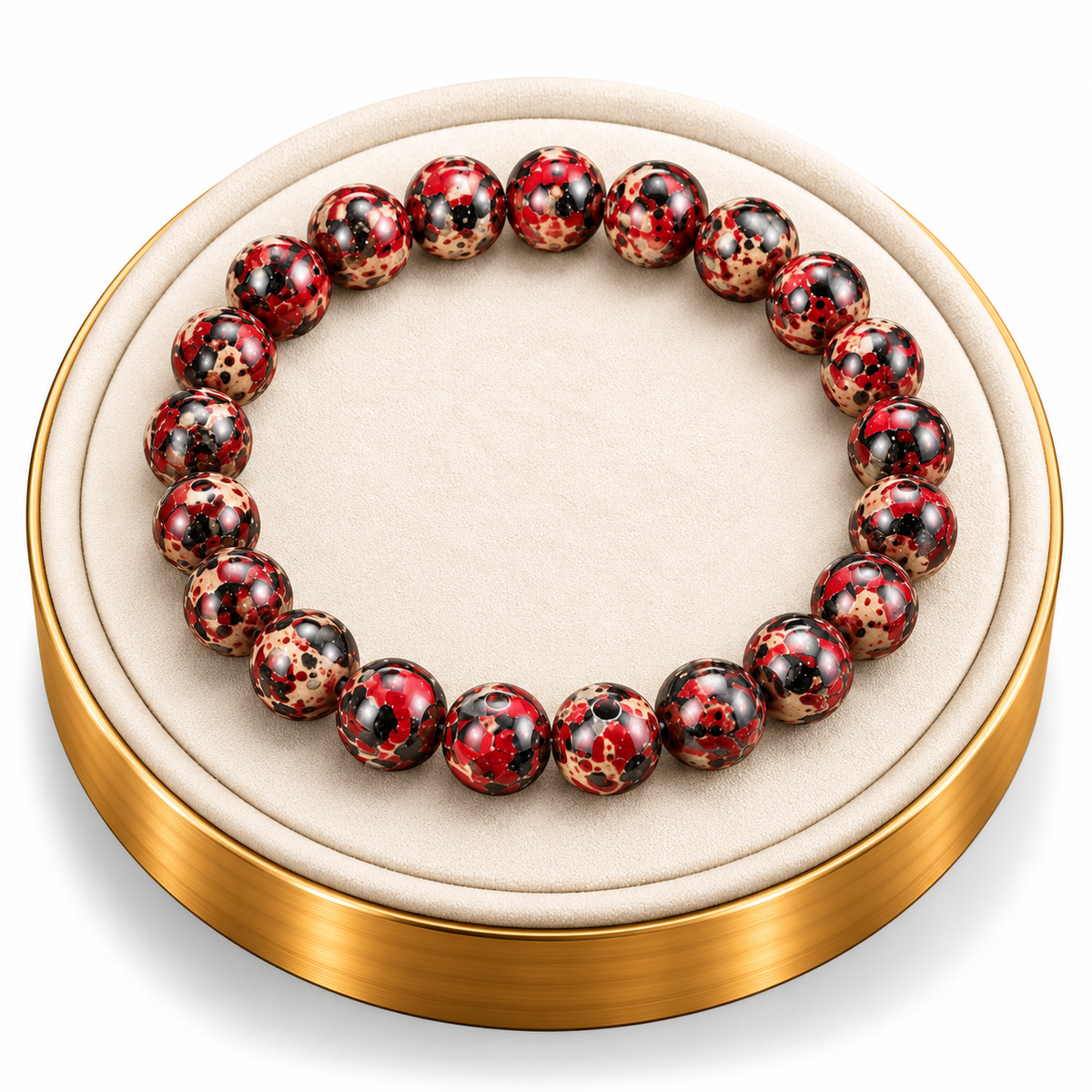 Red & Black Jasper Bracelet – 7.5
