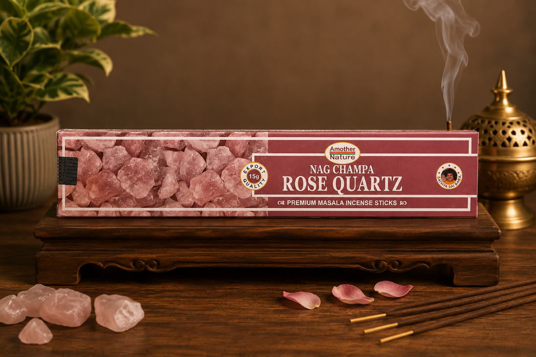 Natural Rose Quartz Incense | 100% Natural Hand-Rolled Incense