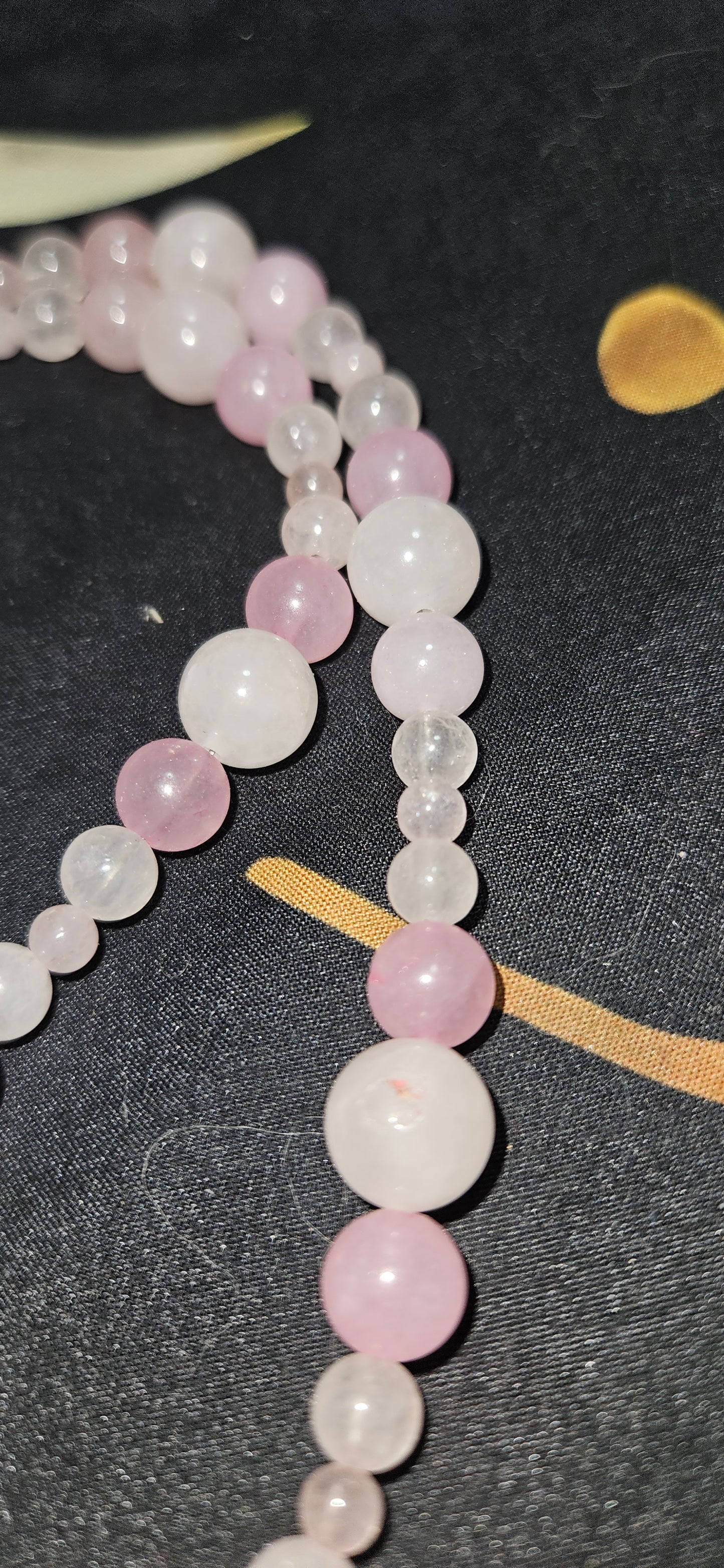 Rose Quartz necklace with Rose Quartz Tumbled Pendant