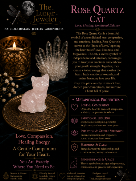Hand-Carved Crystal Cats – Natural Gemstone Cat Carvings