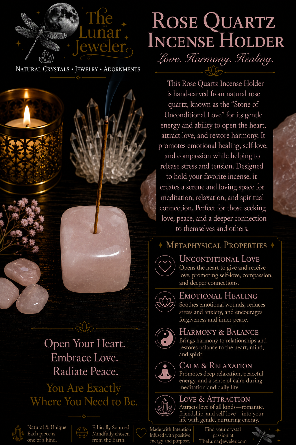 Crystal Incense Holders – Natural Gemstone Incense Burners