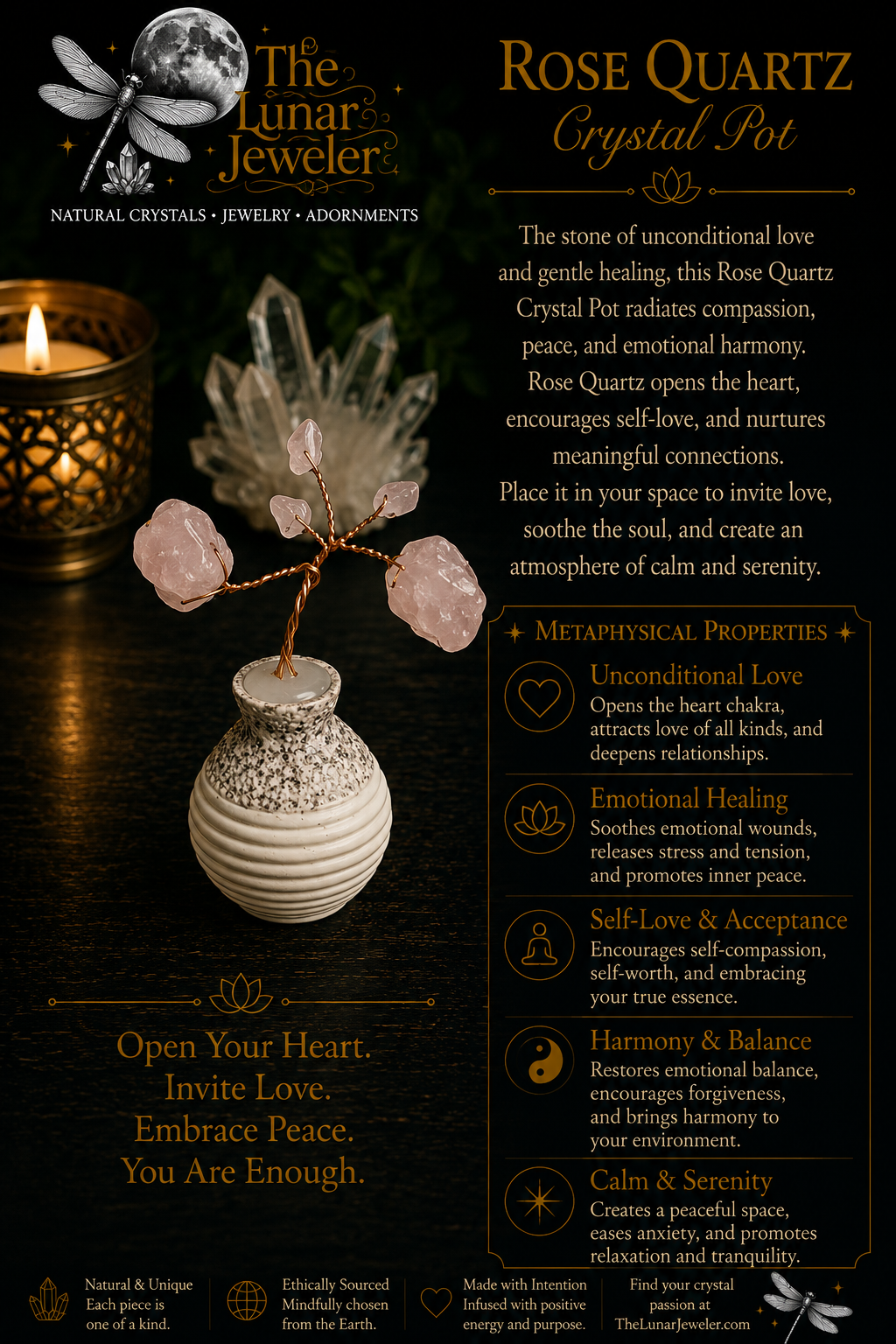 Crystal Potted Plant – Handcrafted Gemstone Tree Décor