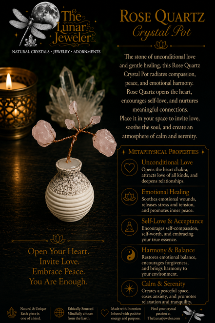 Crystal Potted Plant – Handcrafted Gemstone Tree Décor