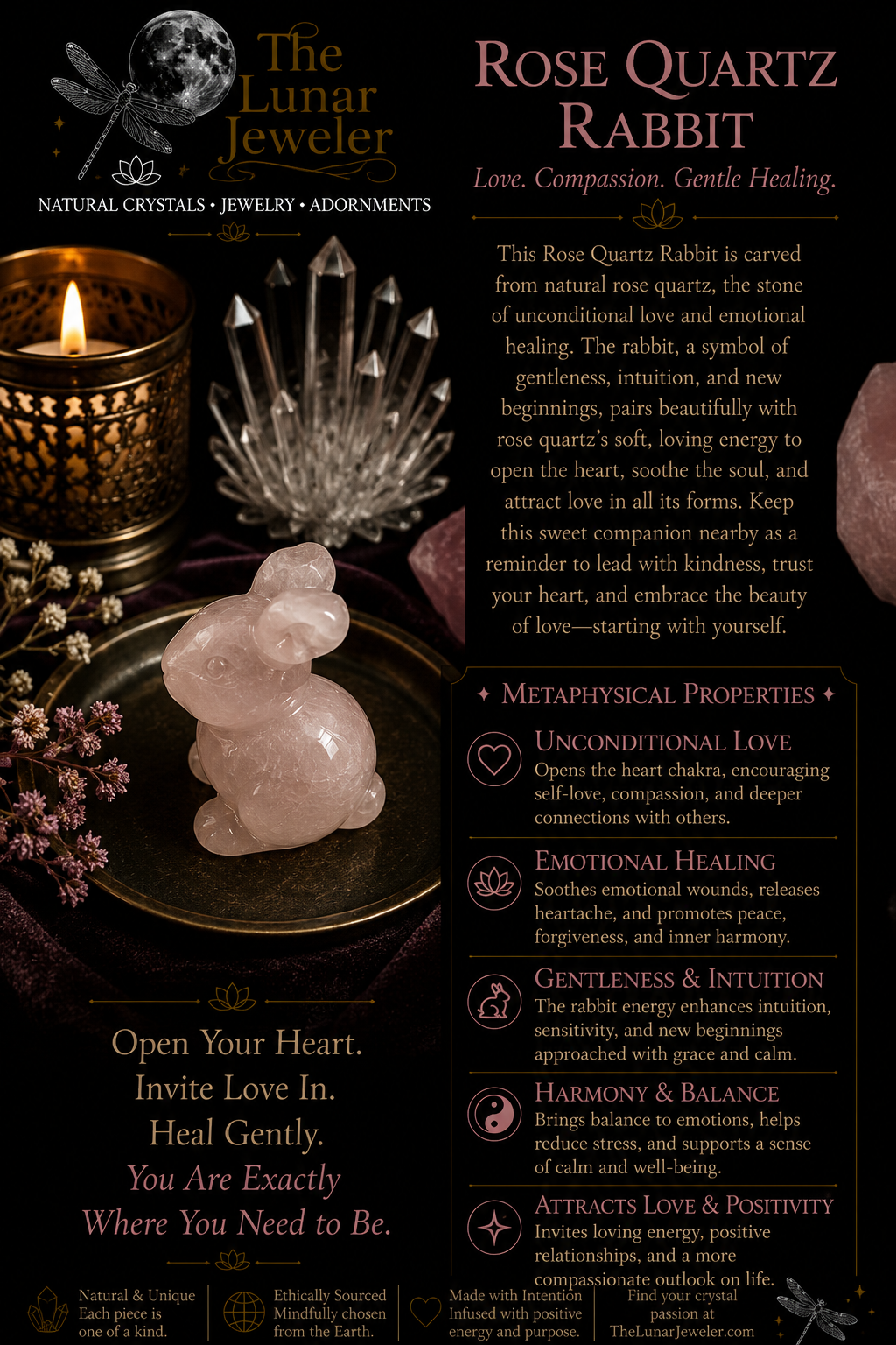 Crystal Rabbit Carvings – Hand-Carved Natural Gemstone Rabbits