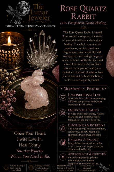 Crystal Rabbit Carvings – Hand-Carved Natural Gemstone Rabbits