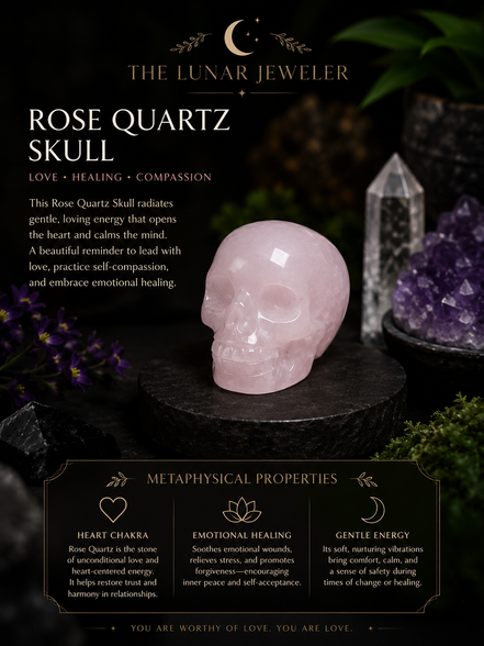 Crystal Skull Carving – Hand-Carved Natural Gemstone Skull