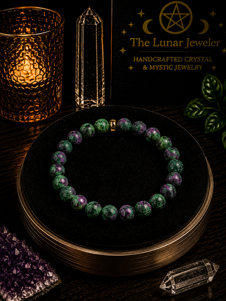 Ruby Zoisite Bracelet – 7.5" Elastic Bracelet