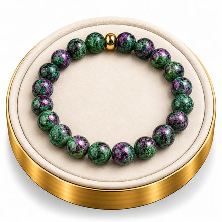 Ruby Zoisite Bracelet – 7.5" Elastic Bracelet