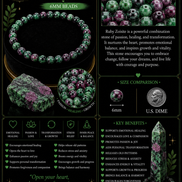 Ruby Zoisite Bracelet – 7.5