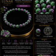 Ruby Zoisite Bracelet – 7.5
