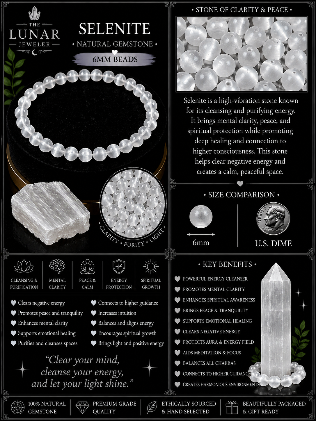 Selenite Bracelet – 7.5