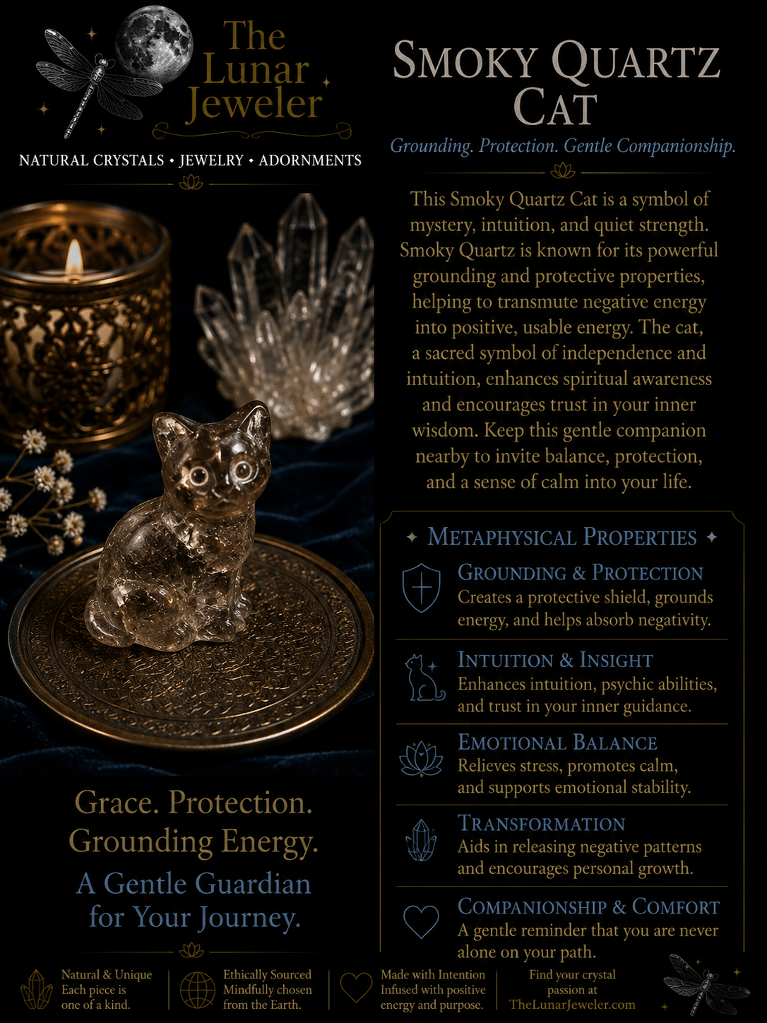 Hand-Carved Crystal Cats – Natural Gemstone Cat Carvings