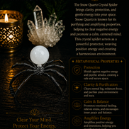 Crystal Spider – Natural Crystal Spider Carving with Zinc Alloy Body