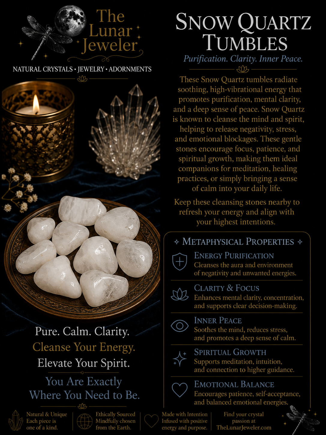 Natural Tumbled Crystals & Stones – Genuine Polished Gemstones