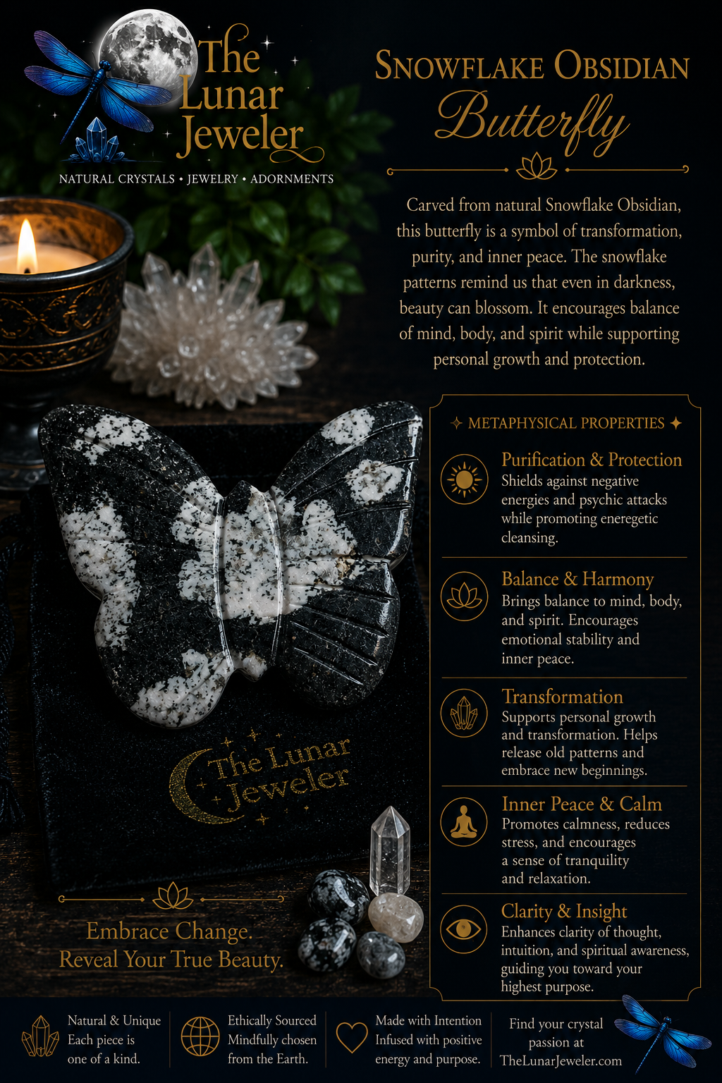 Hand-Carved Crystal Butterflies – Natural Gemstone Butterfly Carvings