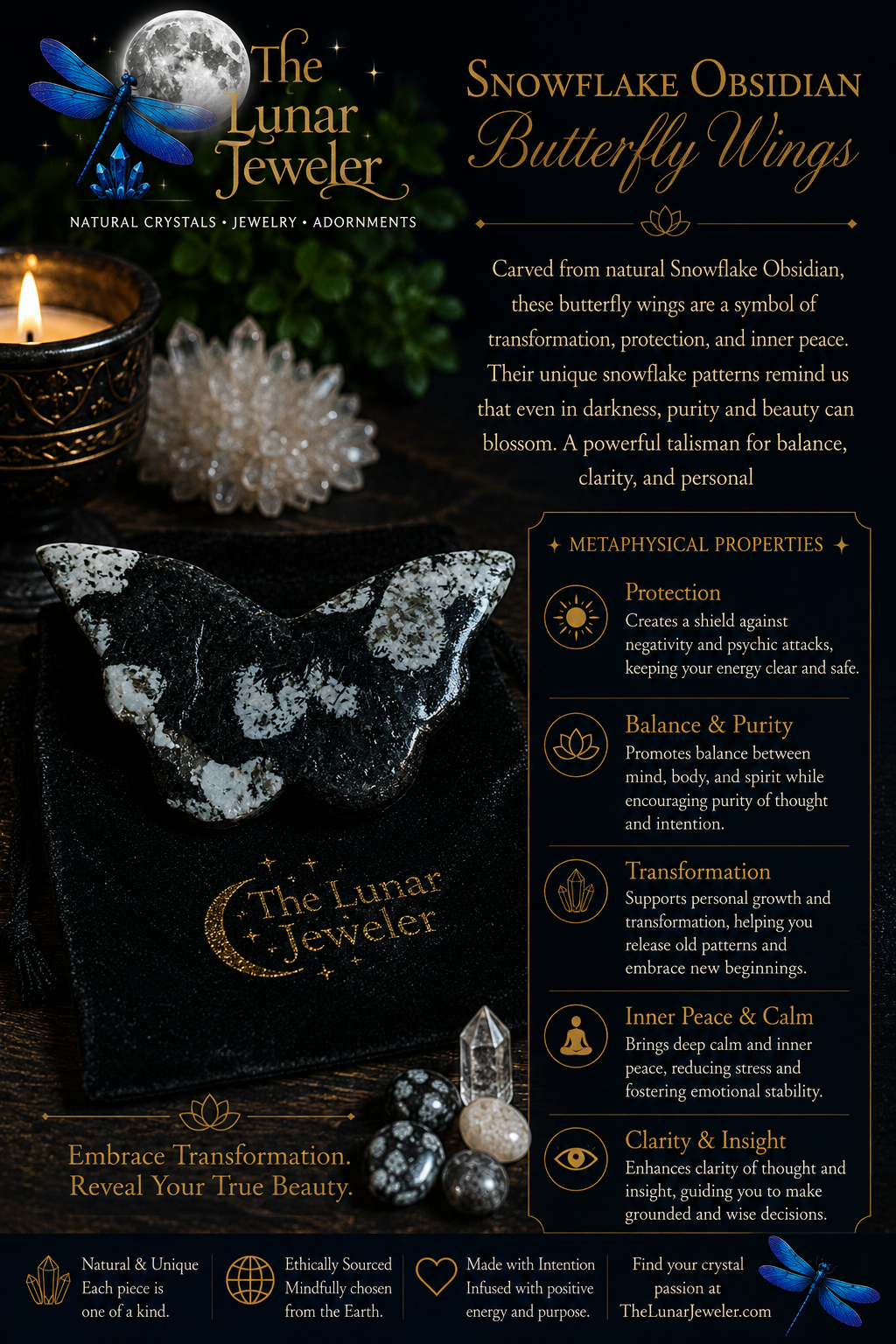 Hand-Carved Butterfly Wings – Natural Crystal & Gemstone Wing Carvings
