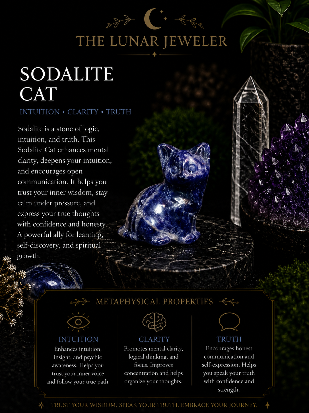 Hand-Carved Crystal Cats – Natural Gemstone Cat Carvings