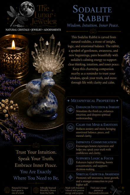 Crystal Rabbit Carvings – Hand-Carved Natural Gemstone Rabbits