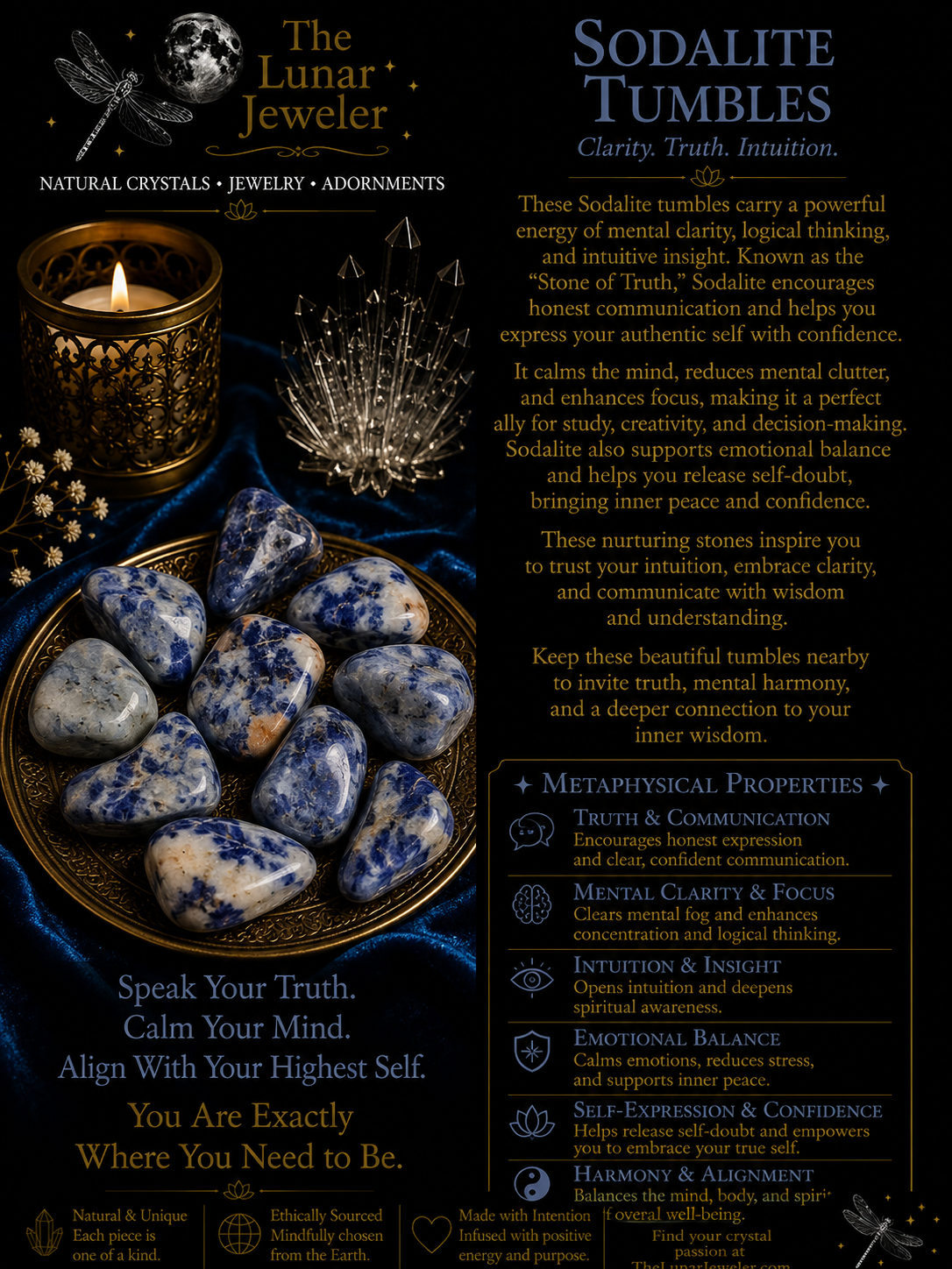 Natural Tumbled Crystals & Stones – Genuine Polished Gemstones