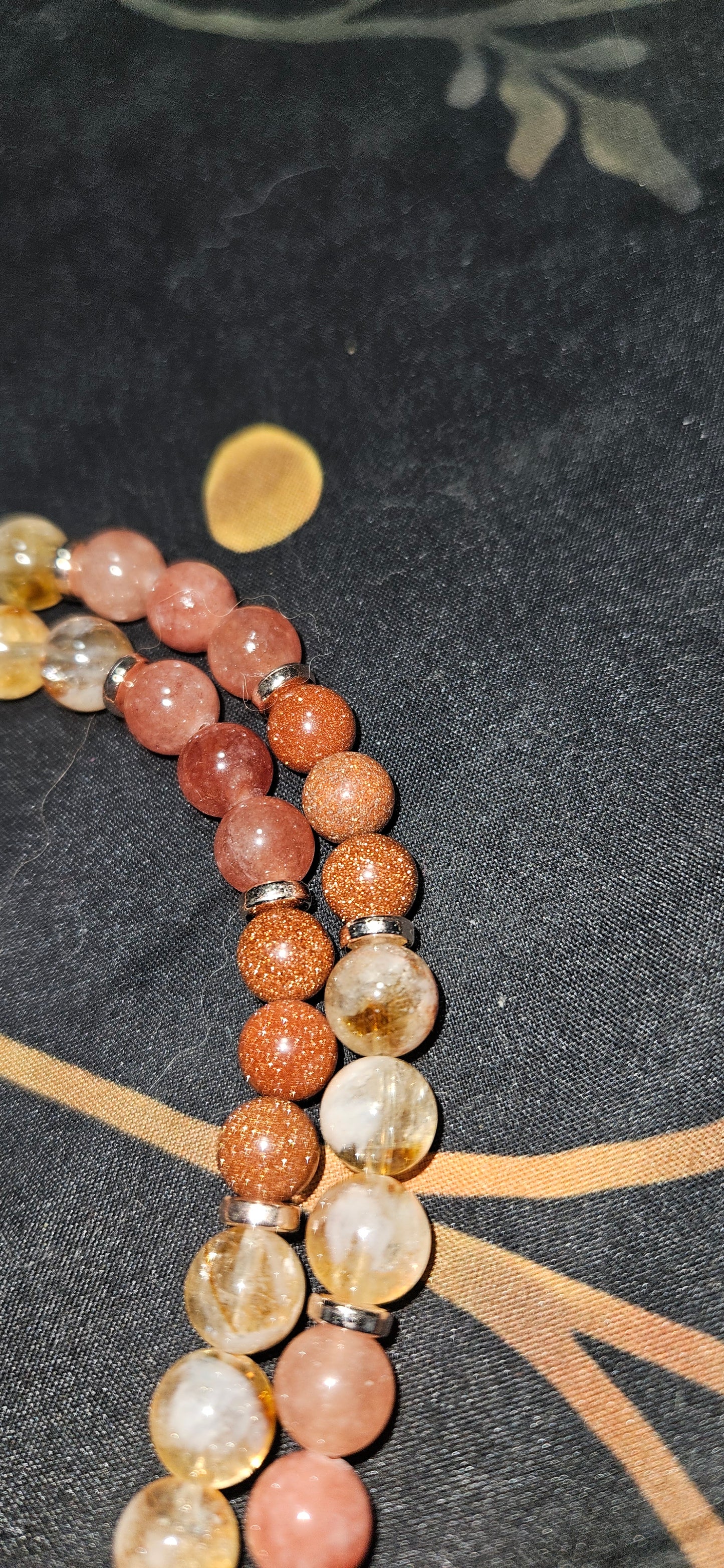 Sunstone, Golden Sandstone, Citrine necklace with Opalite