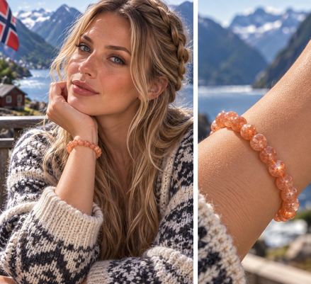 Sunstone Bracelet – 7.5" Elastic Bracelet